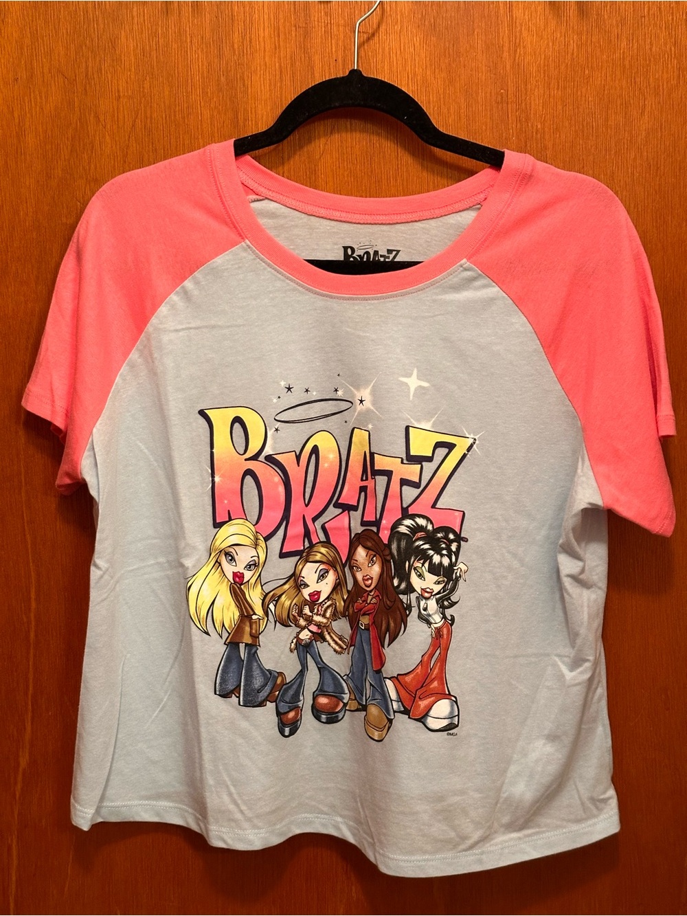 Bratz Short Sleeve Raglan Tee - Pink & Light Blue